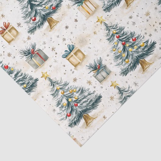 Elegante Weihnachtsbaumen Seidenpapier (Ausschnitt)