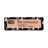 Elegante Weihnachtsbaumfamilie Rücksendeadresse (Vorne)