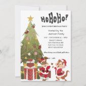 Elegante Weihnachtsbaumfeier Einladung (Vorderseite)