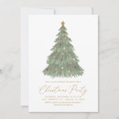 Elegante Weihnachtsbaumfeier Einladung (Vorderseite)
