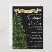 Elegante Weihnachtsbaumfeier Einladung (Vorderseite)