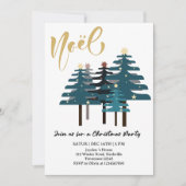 Elegante Weihnachtsbaumfeier Einladung (Vorderseite)