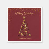 Elegante Weihnachtsbaumfeier Serviette (Vorderseite)