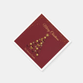 Elegante Weihnachtsbaumfeier Serviette (Ecke)