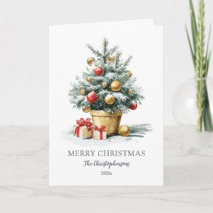Elegante Weihnachtsbaumkarte Feiertagskarte