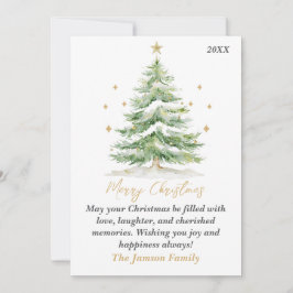 Elegante Weihnachtsbaumkarte Feiertagskarte