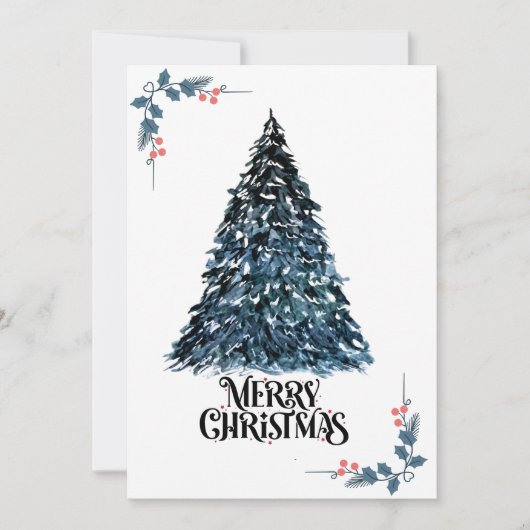 Elegante Weihnachtsbaumkarte | Festlich & Feiertagskarte (Vorderseite)