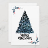 Elegante Weihnachtsbaumkarte | Festlich & Feiertagskarte (Vorne/Hinten)