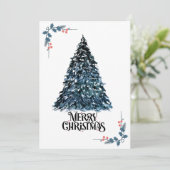 Elegante Weihnachtsbaumkarte | Festlich & Feiertagskarte (Stehend Vorderseite)