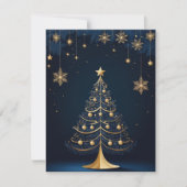 Elegante Weihnachtsbaumkerze und Geschenkkarte Feiertagskarte (Vorderseite)