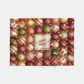 Elegante Weihnachtsbaumkugeln Fleecedecke (Vorderseite (Horizontal))