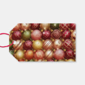 Elegante Weihnachtsbaumkugeln zum Fest Geschenkanhänger (Rückseite Horizontal)