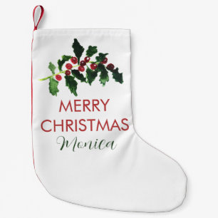 Elegante Weihnachtsbeeren Botanisch Einfach Kleiner Weihnachtsstrumpf