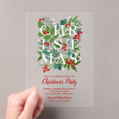 Elegante Weihnachtsbegrünung Acryleinladungen (Insitu (Handheld))