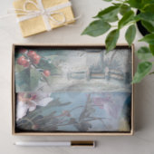 Elegante Weihnachtsblüten und Musik-Dekoupage Seidenpapier (Geschenk)