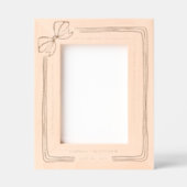 Elegante Weihnachtsbow Ribbon Wedding Vows Keepake Geätzte Rahmen (Vorderseite)