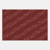 Elegante Weihnachtsburg & Gold Glitzer-Print Geschenkpapier Set (Vorderseite 3)