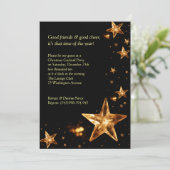 Elegante Weihnachtscocktail-Party Einladung (Stehend Vorderseite)