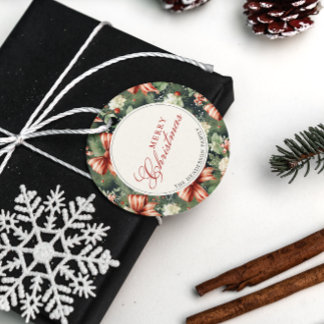 Elegante Weihnachtscreme Candy Canes Personalisier Geschenkanhänger