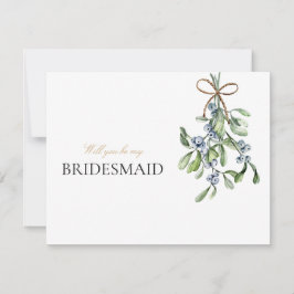 Elegante Weihnachtsdekor Bridesmaid Vorschlag Card Save The Date