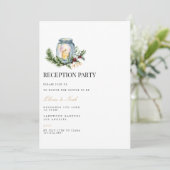 Elegante Weihnachtsdekor Empfang Einladungskarte Einladung (Stehend Vorderseite)