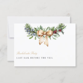 Elegante Weihnachtsdekor-Junggeselinnen-Abschied-K Einladung