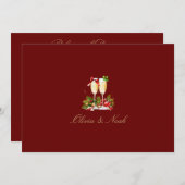 Elegante Weihnachtsdekor Probe Dinner Card Dankeskarte (Vorne/Hinten)