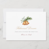 Elegante Weihnachtsdekor Probe Dinner Card Dankeskarte (Vorderseite)