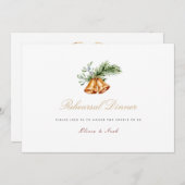 Elegante Weihnachtsdekor Probe Dinner Card Dankeskarte (Vorne/Hinten)