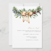 Elegante Weihnachtsdekoration Einladungskarte für  Einladung (Vorderseite)