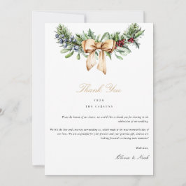 Elegante Weihnachtsdekoration Winter Danke Karte