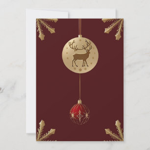 Elegante Weihnachtsdekorationen Feiertagskarte