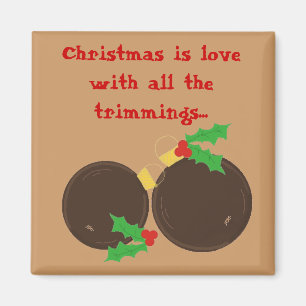 Elegante Weihnachtsdekorationen Magnet