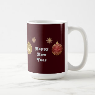 Elegante Weihnachtsdekorationen mit Rentieren Kaffeetasse