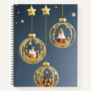 Elegante Weihnachtsdekorationen Notizblock