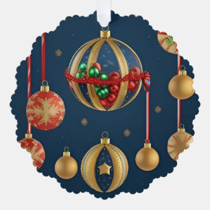 Elegante Weihnachtsdekorationen Ornament Karte