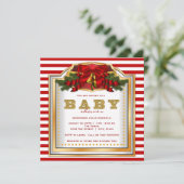 Elegante Weihnachtsdusche Einladung (Stehend Vorderseite)