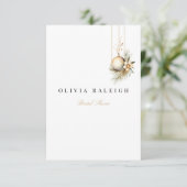 Elegante Weihnachtsdusche Einladung (Stehend Vorderseite)