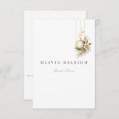 Elegante Weihnachtsdusche Einladung (Vorne/Hinten)