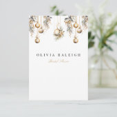 Elegante Weihnachtsdusche Einladung (Stehend Vorderseite)