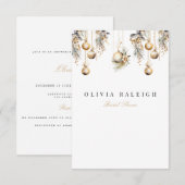 Elegante Weihnachtsdusche Einladung (Vorne/Hinten)