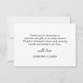 Elegante Weihnachtsdusche Watercolor Dankeskarte (Rückseite)