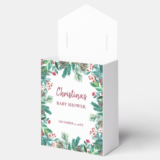 Elegante Weihnachtsdusche Watercolor Geschenkschachtel (Geöffnet)