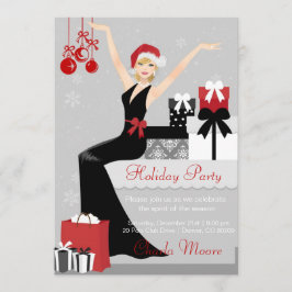 Elegante Weihnachtseinladungs-Party-Geschenke Einladung