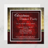 Elegante Weihnachtsessen Party Einladung (Vorne/Hinten)