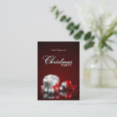 Elegante Weihnachtsessen Party Einladungen (Stehend Vorderseite)