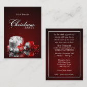 Elegante Weihnachtsessen Party Einladungen (Vorne/Hinten)