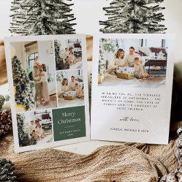 Elegante Weihnachtsfamilie Multi Foto Card Einladung