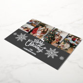 Elegante Weihnachtsfamilienfoto Collage Folien Feiertagskarte (Gedreht)