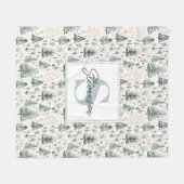 Elegante Weihnachtsfarbe Neutrale Ästhetik Fleecedecke (Vorderseite (Horizontal))